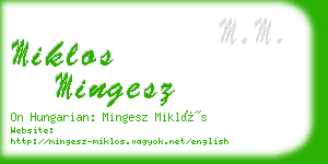 miklos mingesz business card
